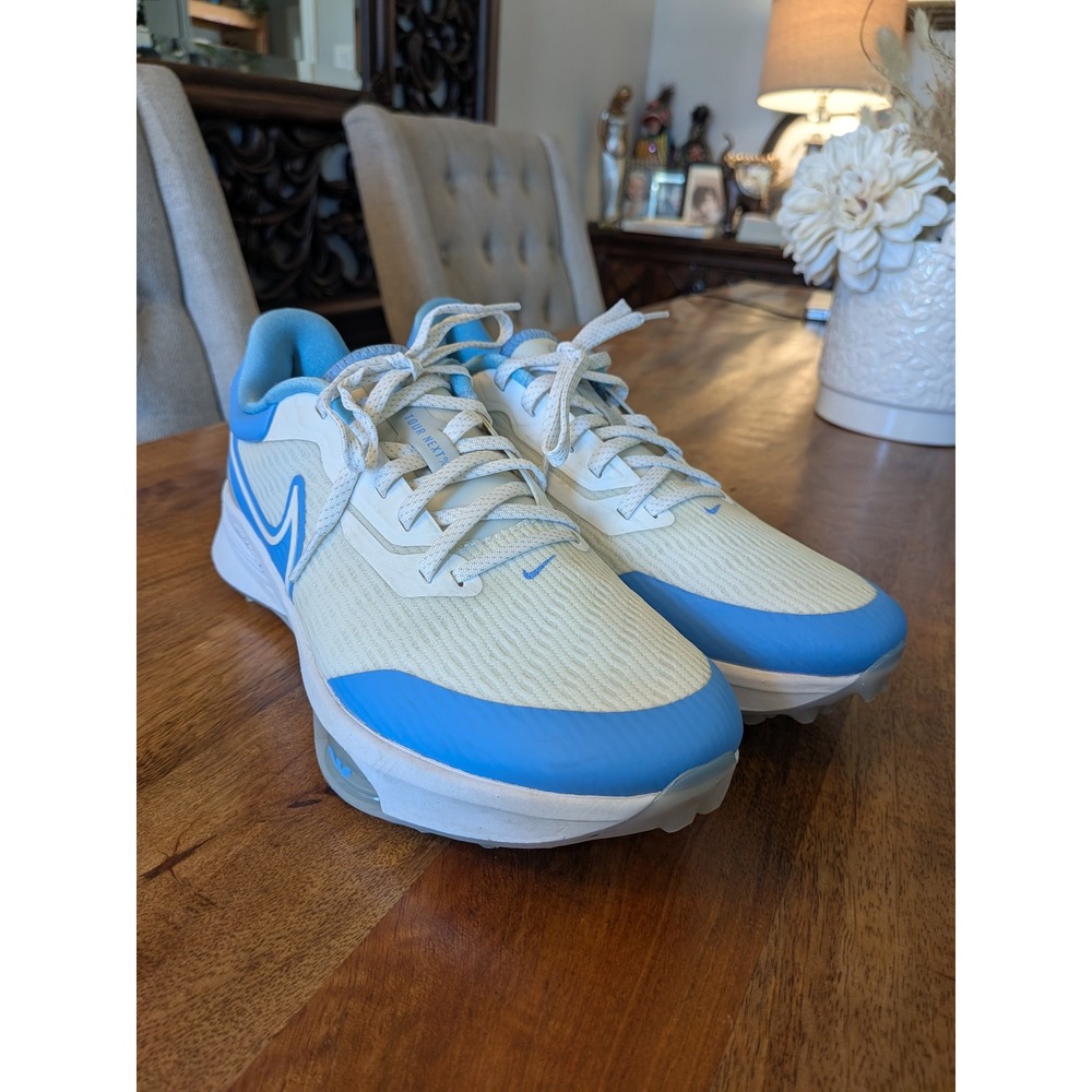 Nike Air Zoom Infinity Tour Next% Golf Shoes White Blue DX6001-141 Mens 8.5